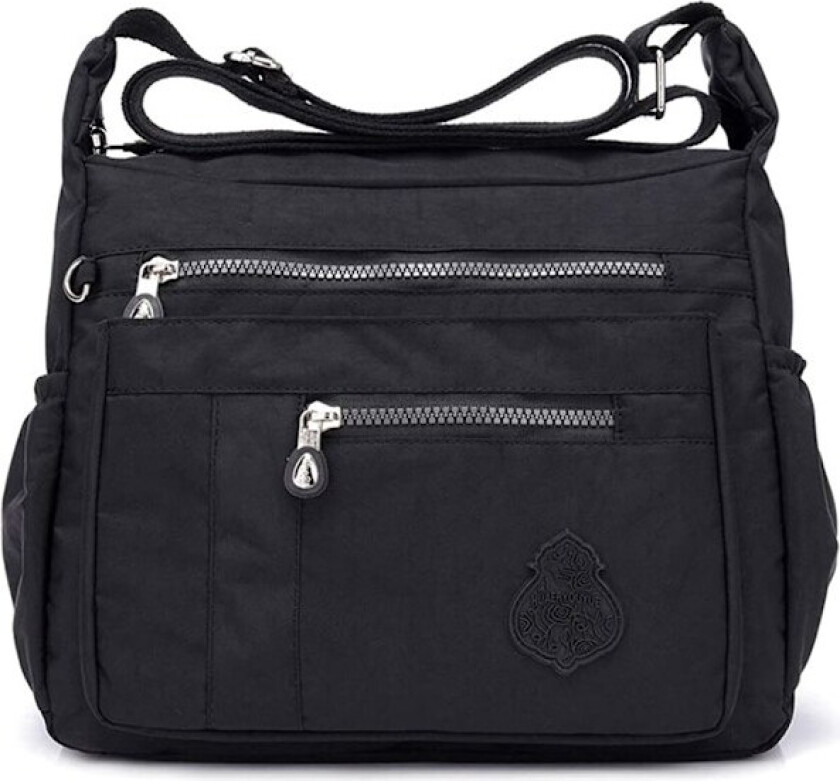 Crossbody-veske for kvinner i nylon, vanntett skulderpung, messenger-veske, lett lommebok