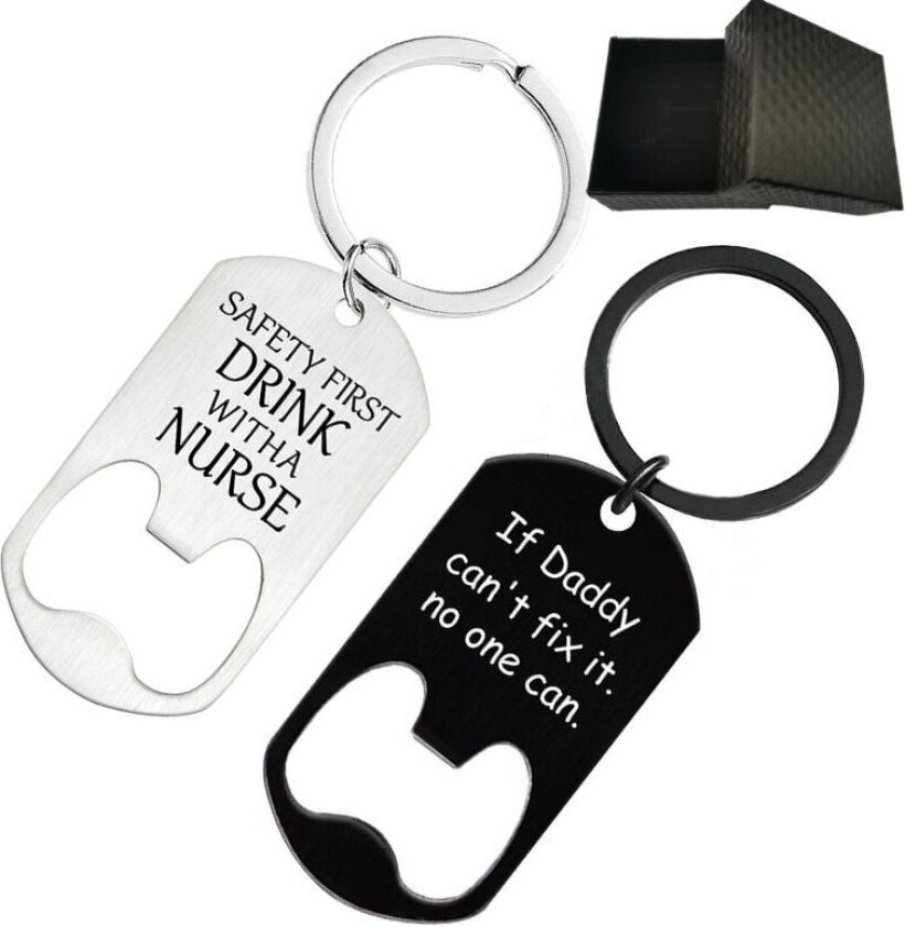 INF Nøkkelring / flaskeåpner til farsdagsgave 2-pak