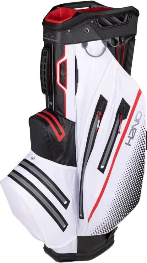 H2no Lite Trallebag Hvit/sort/rød