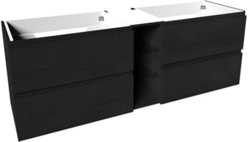 VikingBad Mie Servantskap fingergrep hylle - Sort Eik