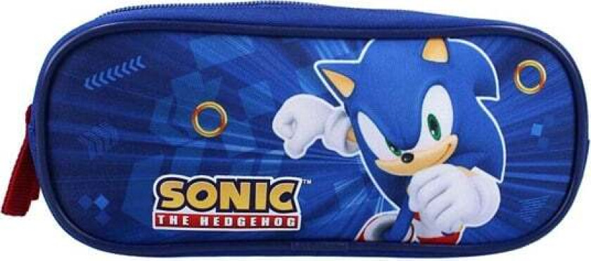 Sonic Still Unstoppable Pencil Case 2-Compartment - Blue