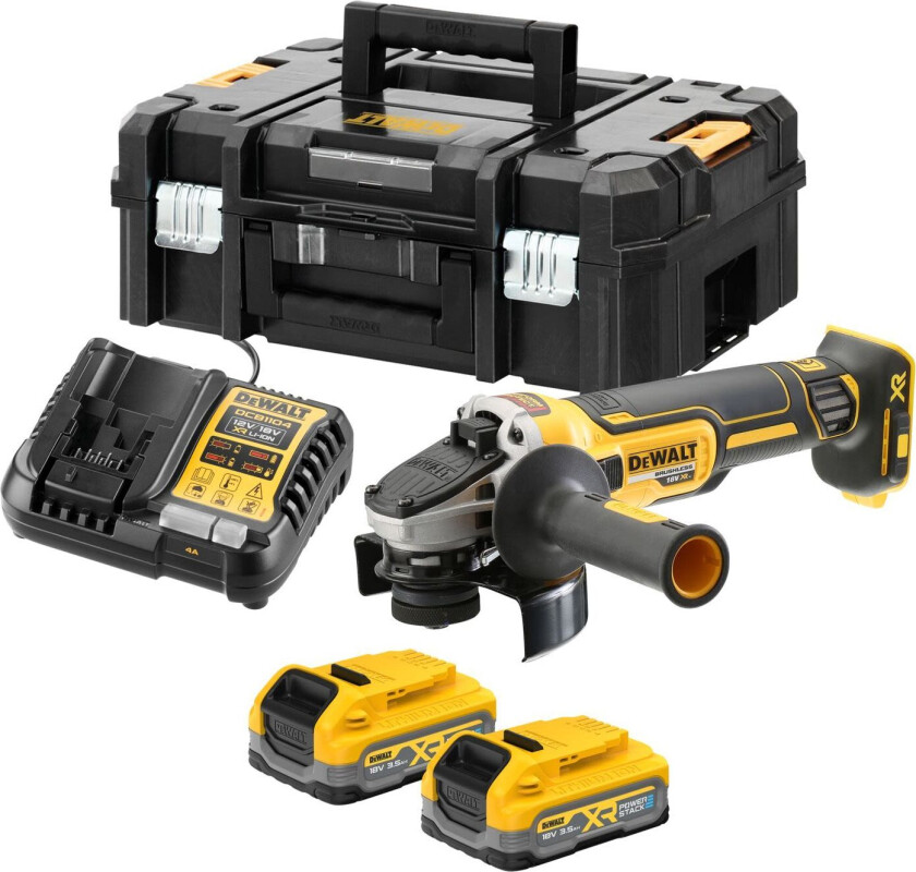 DCG405S2T-QW Vinkelsliper med batteri og lader