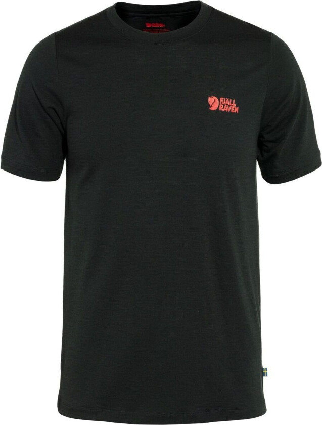 ABISKO WOOL LOGO SS M BLACK