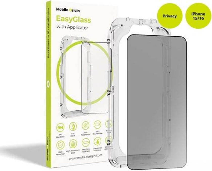 EasyGlass Privacy with Applicator iPhone 15/iPhone 16