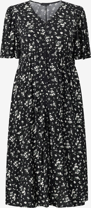 Kjole med knapper - Svart