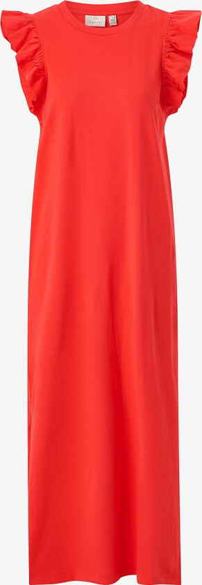 Maxikjole kaCelina Flounce - Rød