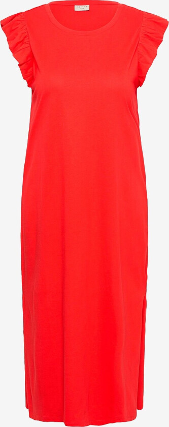 Maxikjole kcCaline Flounce Dress - Rød