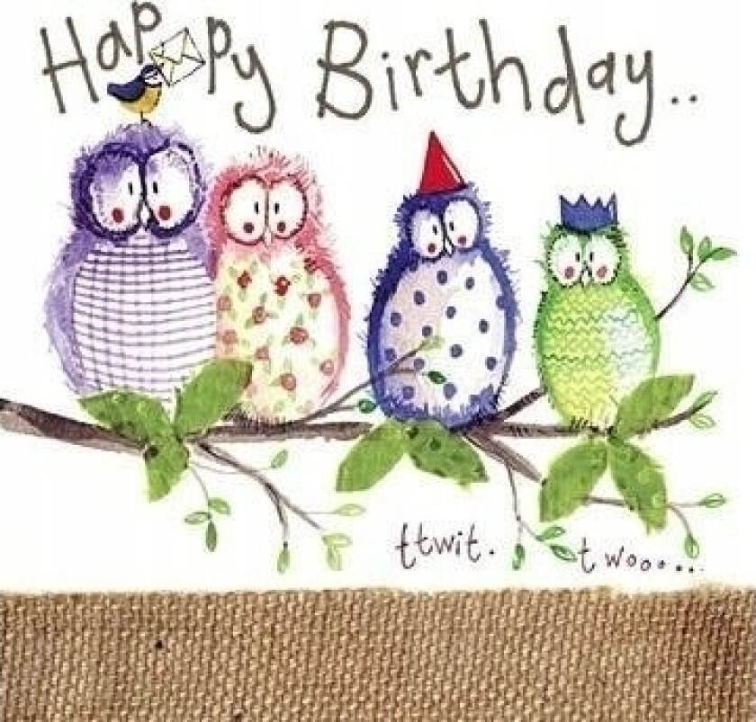 S54 Ugles bursdagskort
