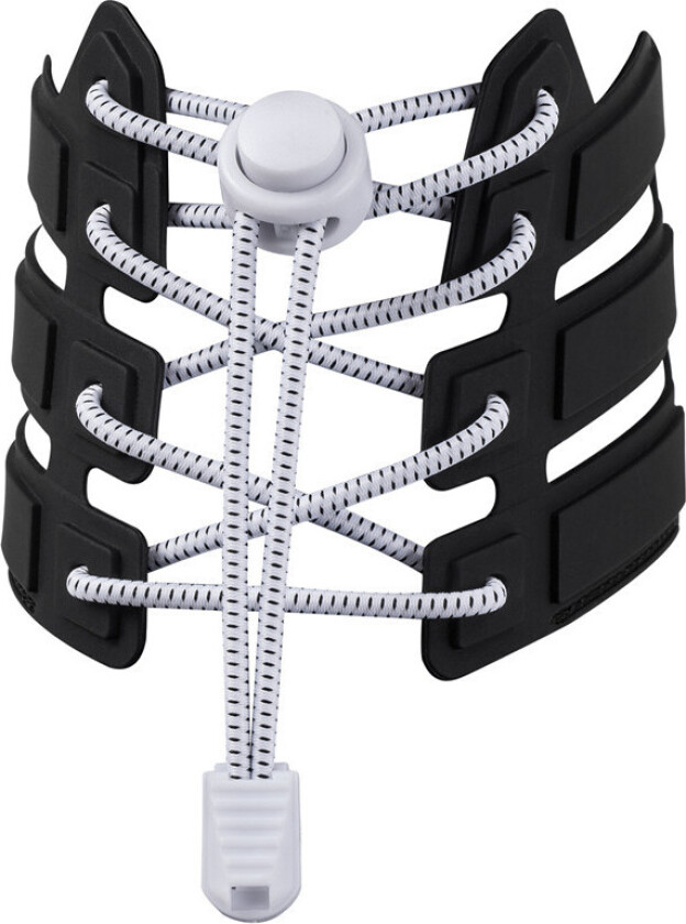 Knytfri elastiske skolisser 110 cm 1 par White
