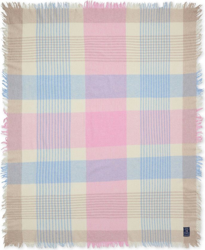 Teppe Rutete 130x170 Cm Rosa / Blå / Beige - Pledd & Tepper Ull Multi - 12614000-6000-TH10