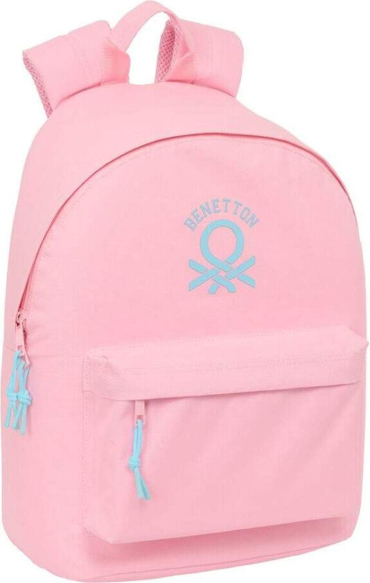 Pastellrosa laptop-ryggsekk – 14,1" polstrede, ergonomiske stropper