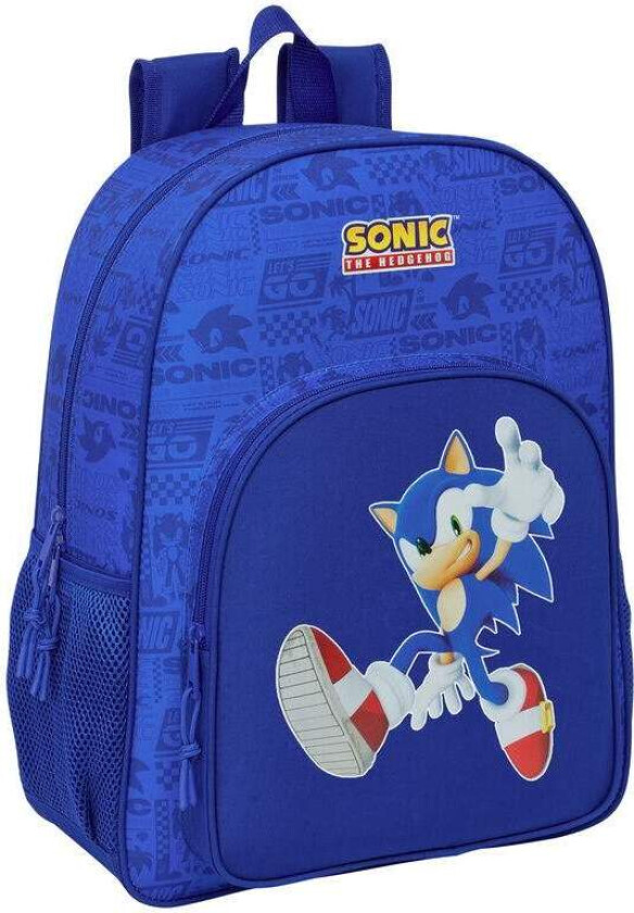 Sonic the Hedgehog-ryggsekk – tilpasningsdyktig, ergonomisk, 42 cm