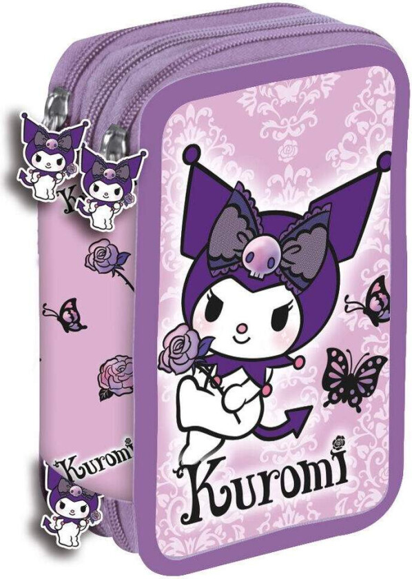 Hello Kitty Kuromi lilla trippelpennal