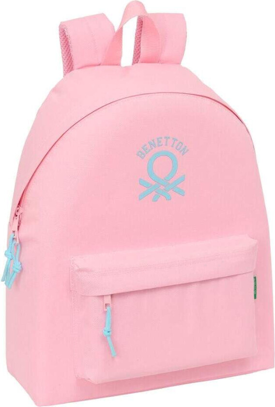 Benetton pastellrosa ryggsekk 42 cm