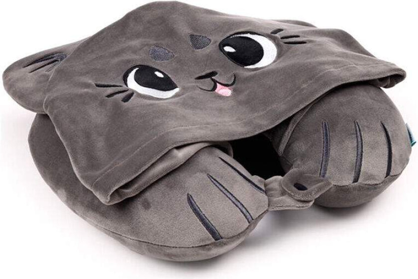 Reisepute med hette og lysblokkerende hette, 35x36x9cm