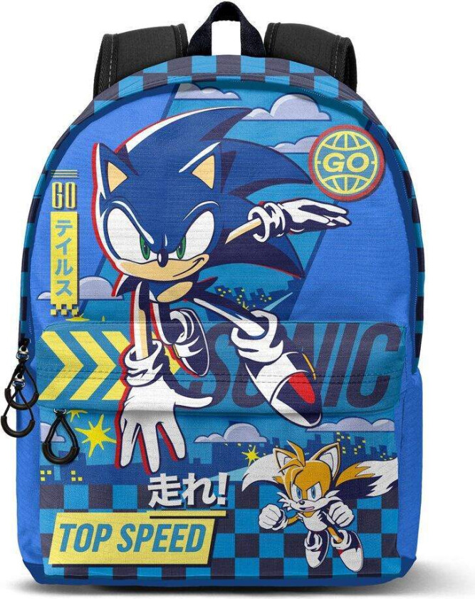 Sonic The Hedgehog-ryggsekk – 41 cm, vannavstøtende