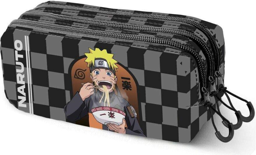Naruto Shippuden trippelpennal – 3 rom, slitesterk ripstop
