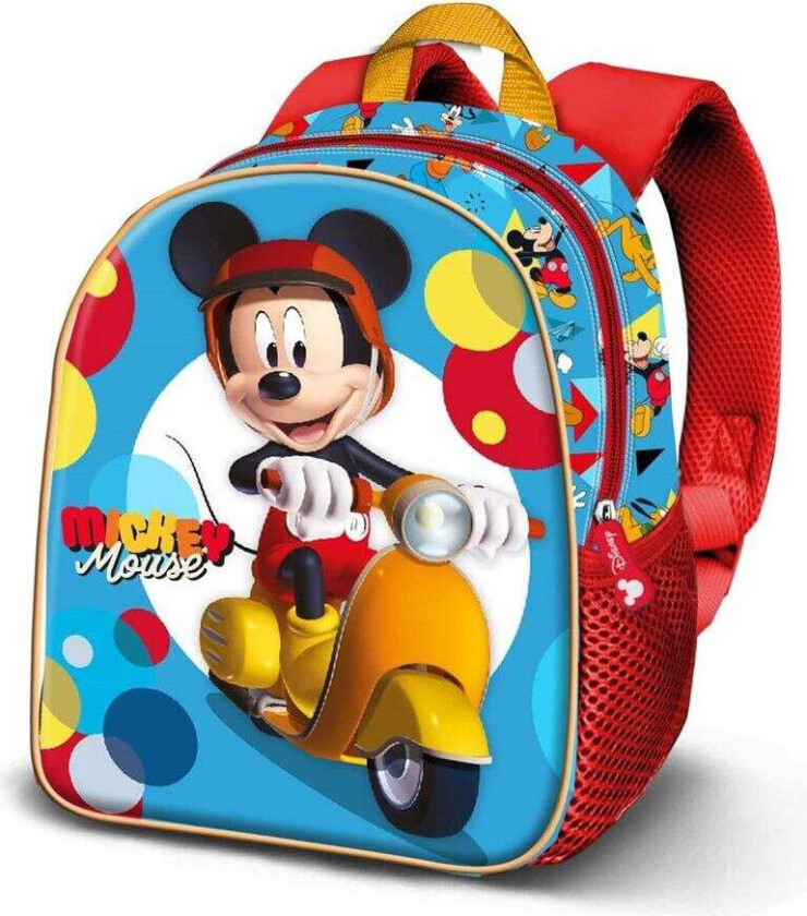 Mikke Mus 3D-ryggsekk – 31 cm, førskole, polstrede stropper