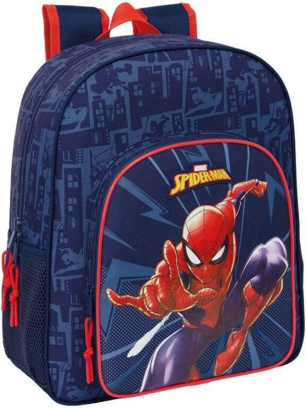Spiderman-ryggsekk 38 cm – Tilpassbar vogn, ergonomisk