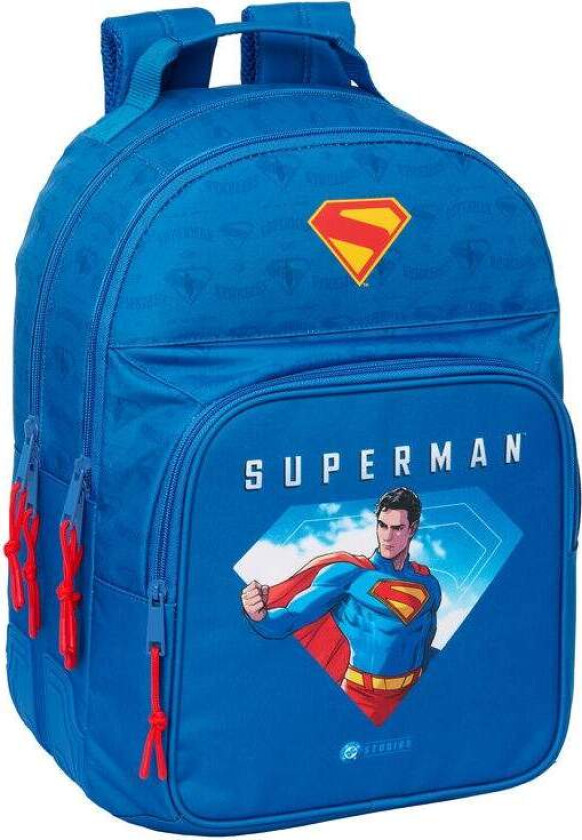 Superman-ryggsekk 42 cm – slitesterk, tilpasses handlevogn