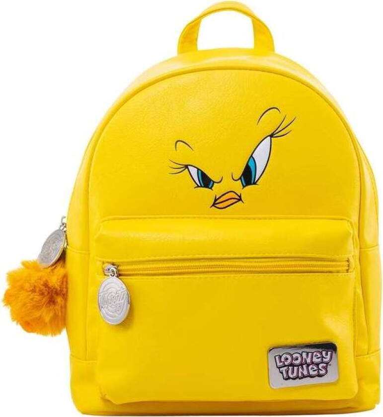 Tweety Ryggsekk 29 cm – PU, lommer, nylonfôr