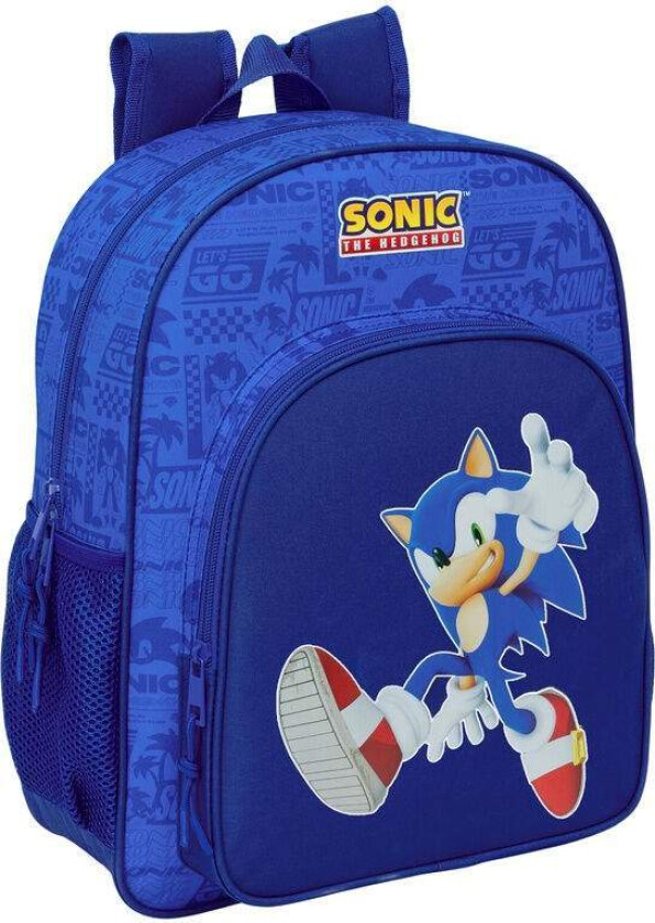 Sonic the Hedgehog-ryggsekk – 38 cm, tilpasses til handlevogn