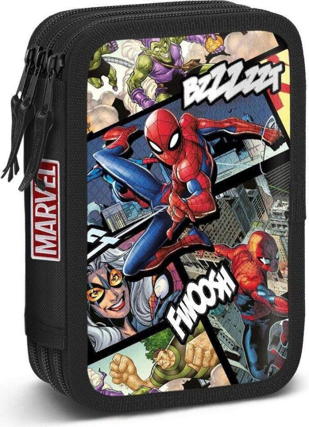 Spiderman trippelpennal – 3 rom, 36 farger