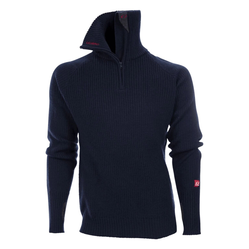 Bilde av Rav sweater w/zip, ullgenser, unisex New Navy