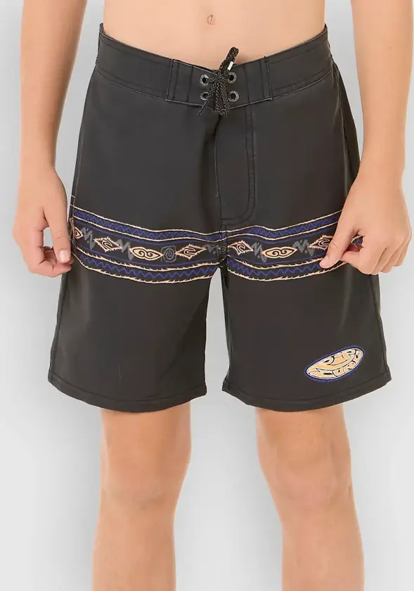 Mirage Raw Energy Geo Kids Boardshorts svart