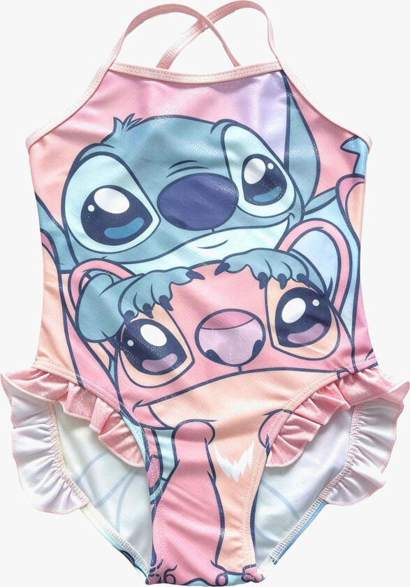 Disney Stitch Badedrakt, Rosa, 116-122 - Badetøy - Elastan,Polyester