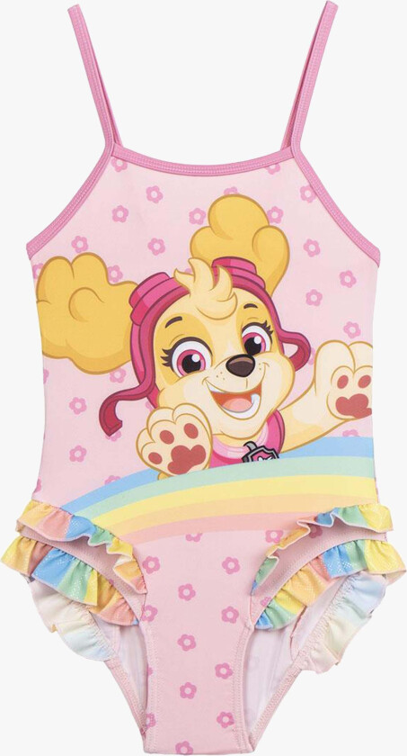 Badedrakt, Lyserosa, 116-122 - Badetøy - Elastan,Polyester