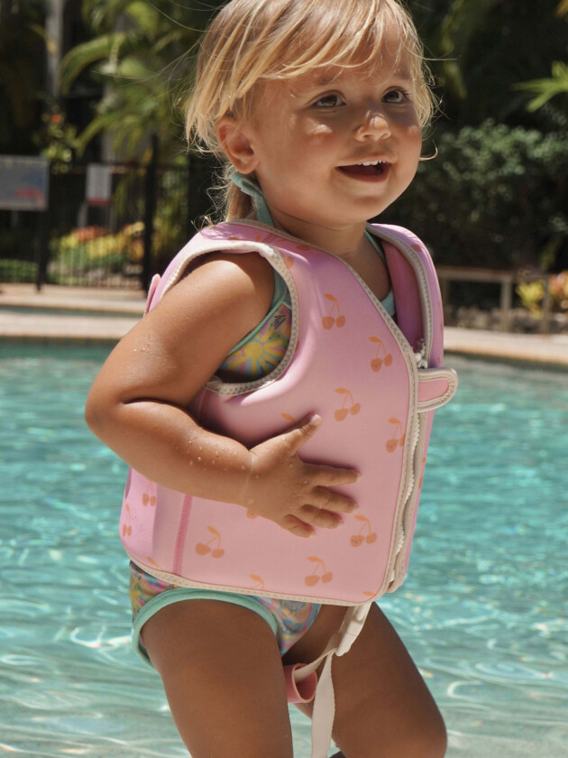 Svømmevest, Cotton Candy Cherry, 2-3 år - Svømmetilbehør - Polyester,Naturgummi