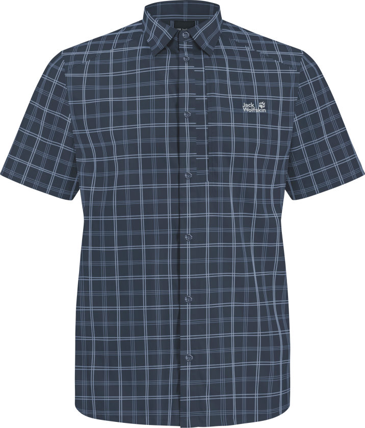 Men's Norbo Short Sleeve Shirt Check Midnight Sky