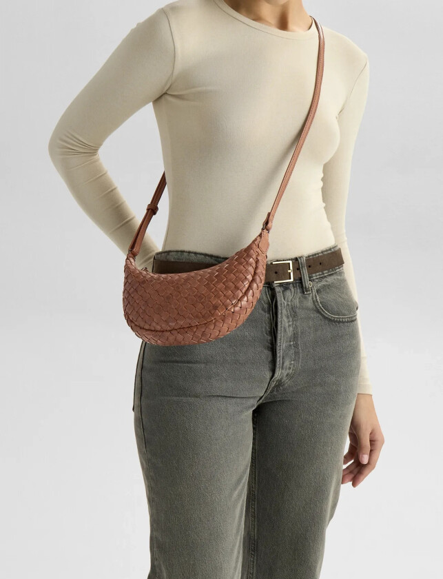 Gabymbg Cross. Bag, Weave - Brown - ONE SIZE