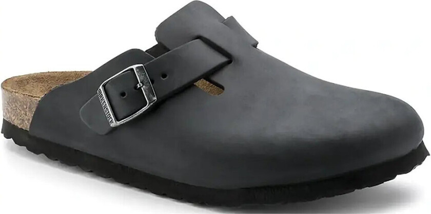 Boston Oiled Leather Regular Herre Black 48