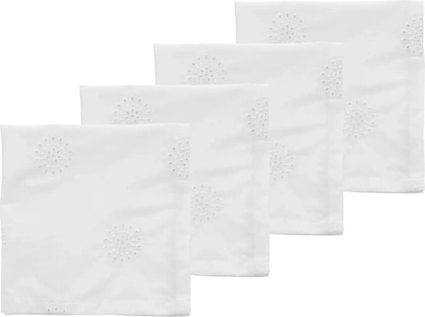 Stofservietter Daydream 4 Stk. - White - 45X 45CM