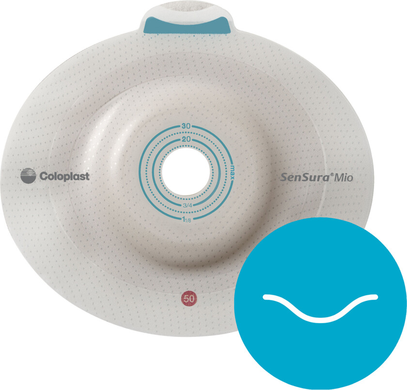 Coloplast SenSura Mio Convex Light Click hudplate, 169230 ringkobling 60 mm, hullstørrelse, 31-40 mm,5 stk.