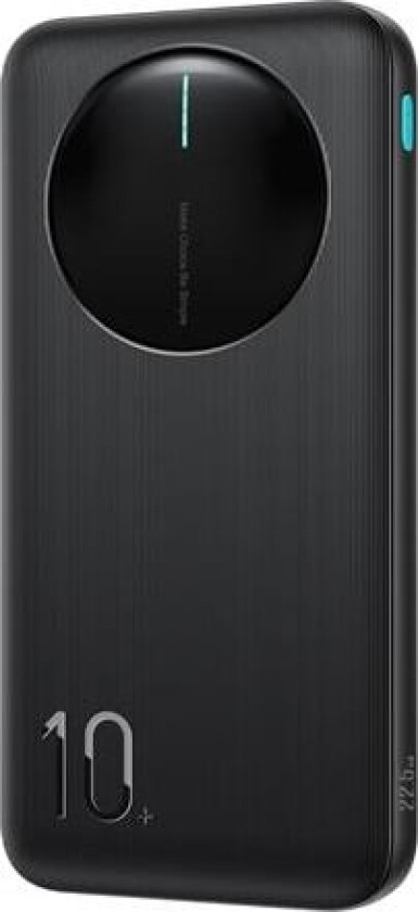 JR-PBF12 Pro Powerbank 22,5 W 10000 mAh med digital skjerm 2x USB-A 1x USB-C - Svart