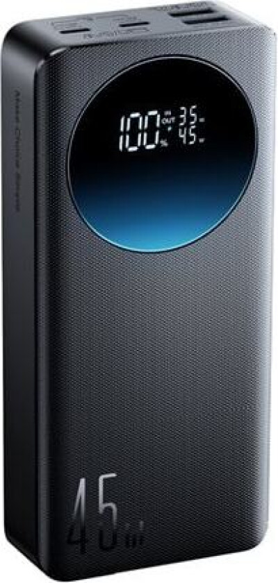 JR-PBF02 Pro 20000 mAh 45W Powerbank med digital skjerm 2x USB-A 2x USB-C - Svart