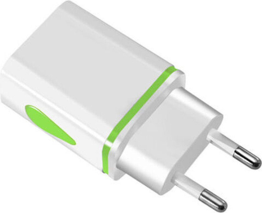 EU USB Reiseadapterlader | 2-pins Euro veggadapter med 2 USB-porter | Europeisk universell strømlading kompatibel