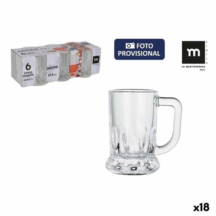 Sett med Shotglass La Mediterránea Dropp 37,5 ml (18 enheter)