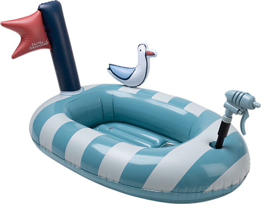 Oppblåsbar båt - 100x70 cm - White Måke - - OneSize - Badeleker