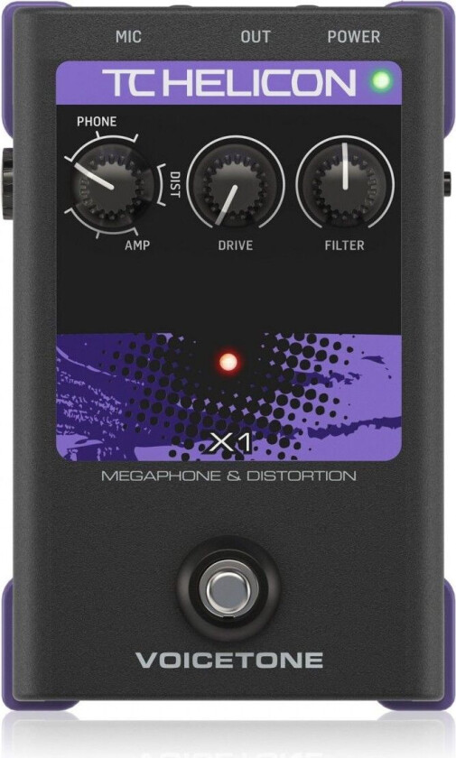 VoiceTone X 1 Megaphone og Distortion Vokal Prosessor