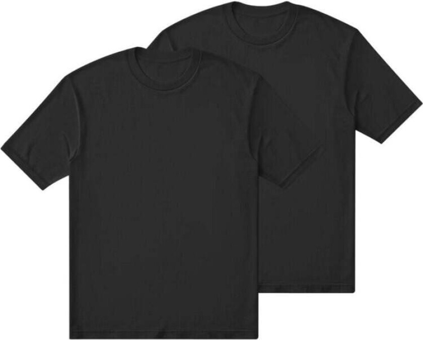 T-skjorte - T-skjorte (2-pakke) - S til XXL - Herrer - svart