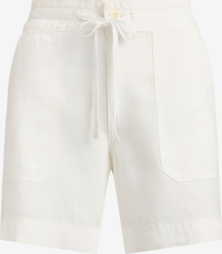 Shorts i lin Classic - Hvit