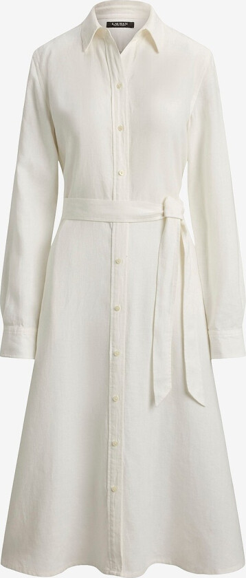 Kjole i lin Classic Linen - Hvit