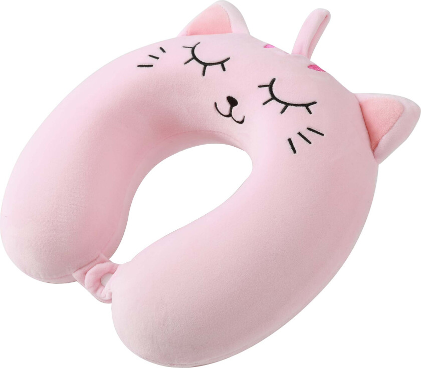 Neck Pillow - Pink Cat - 33× 30 × 10 cm