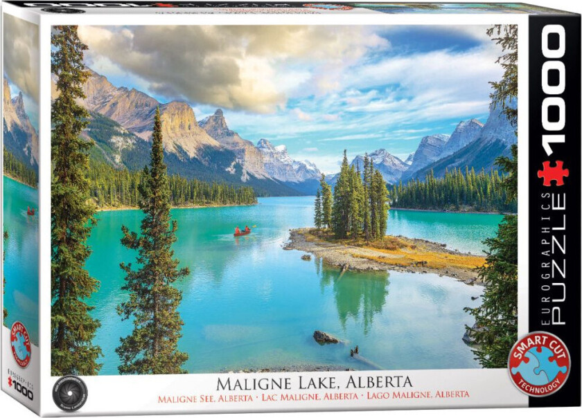 Puslespil Maligne Lake Alberta - 1000 Brikker, 48*68Cm