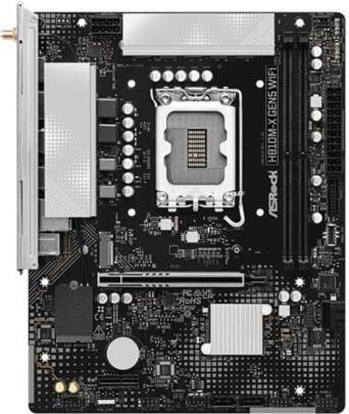 H810M-X Gen5 WiFi - motherboard - micro ATX - LGA1851 Socket - H810 Hovedkort - Intel H810 - Intel LGA1851 socket - DDR5 RAM - Micro-ATX