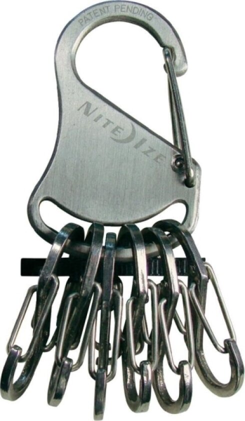 NITE Ize Nøgle-karabinhage NI-KRS-03-11 KeyRack 6 S-Biner Sølv 1 stk